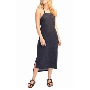 Free People Beach Size Large Black Orchid Midi Dress